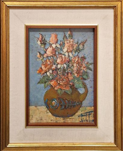 LE FUR Joë (1920-2001)
Roses d'Ispahan 
Huile...