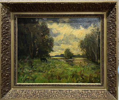 POTAPOV Alexander (1905-1990)
Le soir, Moscou,1988
Huile...