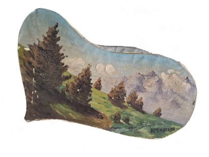 MARIN H. (XX-XXI)
Paysage aux sapins 
Huile...