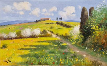 BORELLA Andrea (born 1946)
Campagna toscana
Oil...