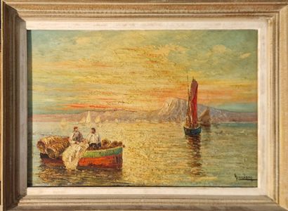 GIORDANI Italo (1882-1956)
Fishermen in a...