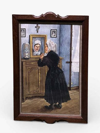 THEZELOUP Jean (1885-1968)
Le départ pour...