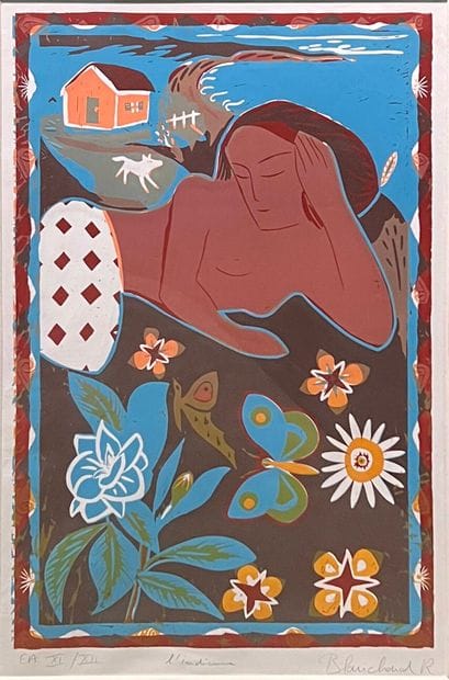 BLANCHARD Rémi (1958-1993)
L'indienne 
sérigraphie...