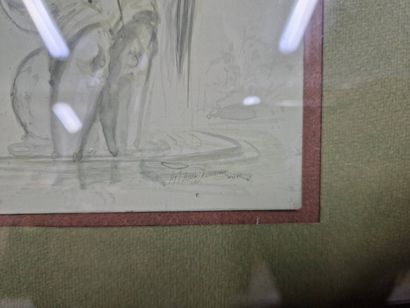 ANIL SHARMA, XXe siècle, 
Femme à la rivière,...