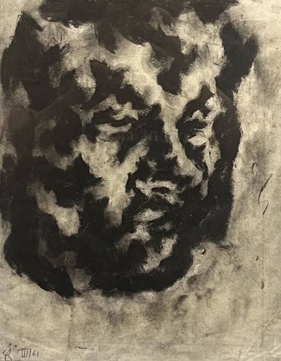 REVOL Jean (1929-2012)
Visage, III 61
Fusain,...