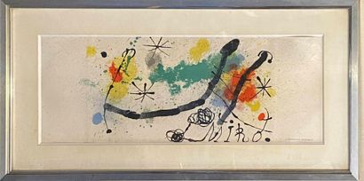 MIRO Joan, d'après 
Sans titre, circa 1964
Lithographie...