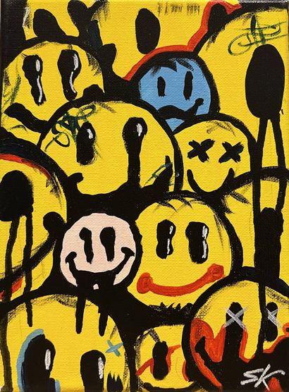 MODERN SCHOOL 
Smiley
Oil on canvas
Signed...
