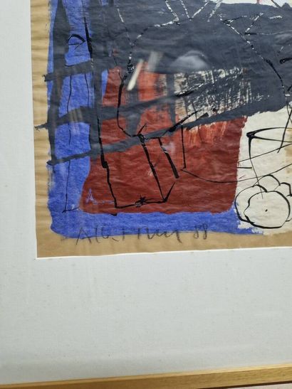 MERZ Albert, né en 1942,
Sans titre, 1988,
gouache...