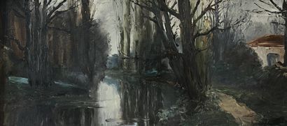 CAILLAUD Rodolphe (1904 - 1989)
The towpath,
oil...