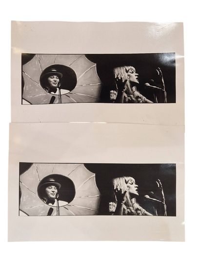 E. MECHAIN (XXth). Sylvie Vartan and Carlos....