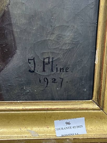 PLINE J. (XX)
Femme à la robe noire, 1927
Huile...