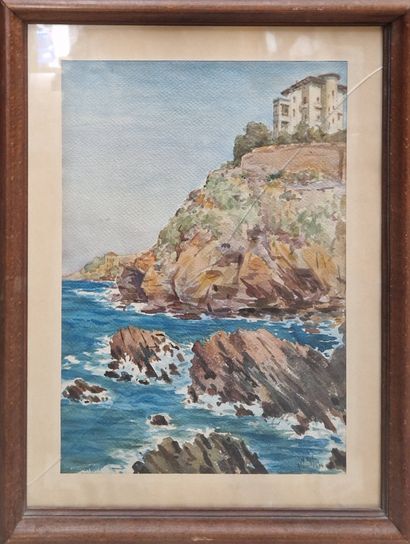FABRE Henri (1880-1950)
Bord de mer aux rocher,...