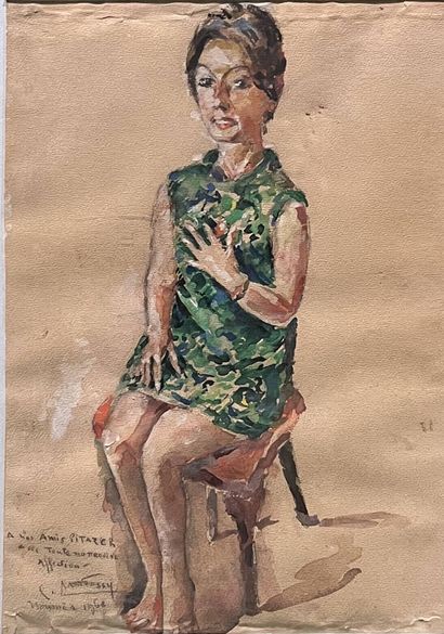 MATOSSY Pierre (1891-1969)
Femme assise,...