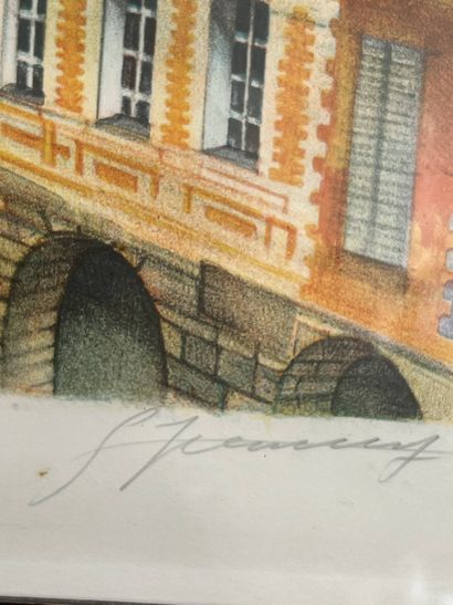 ECOLE MODERNE 
La place des Vosges,
Lithographie...
