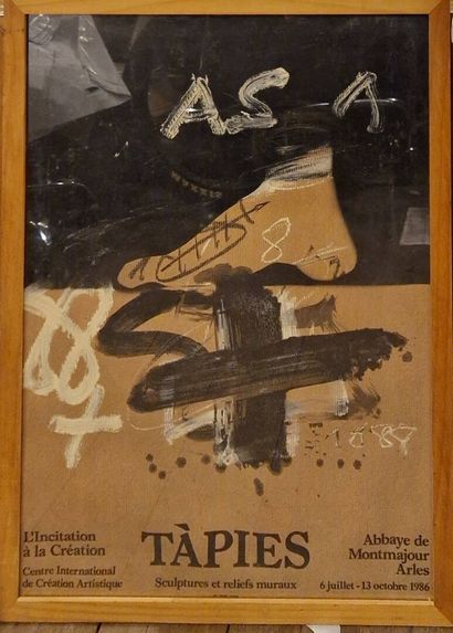 TAPIES Antoni, d'après.
Affiche, Maeght Lelong.Imp.,...