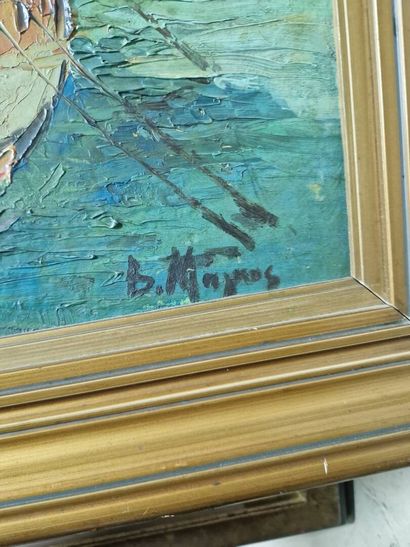 MANGOS B (XX)
Le port
Huile sur isorel, porte...