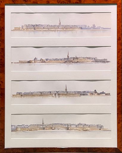 BASSET Alain (XX) 
Panoramas de St Malo
4...
