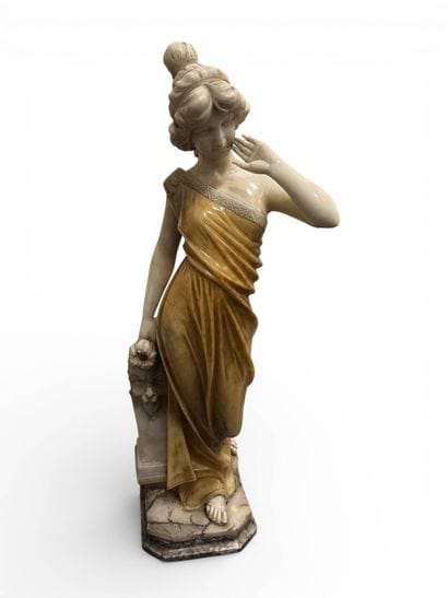 ANONYME début XXe 
Sculpture en marbre sur...