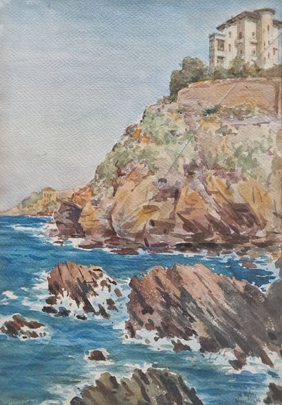 FABRE Henri (1880-1950)
Bord de mer aux rocher,...