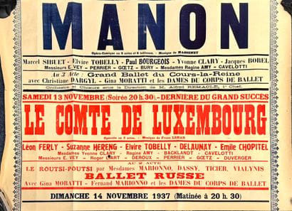 [AFFICHE - SPECTACLE]
Manon de Massenet,...