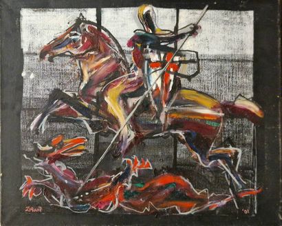 PAVLOVIC Zoran (1932-2006)
St Georges terrassant...