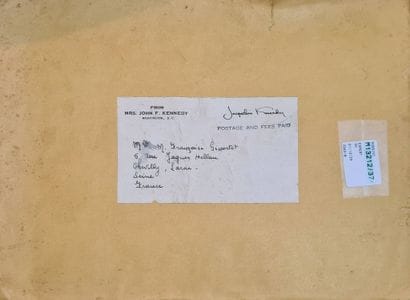 An envelope from Mrs. John F. Kennedy, including...