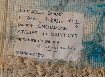 LONCHAMBON Caroline, née en 1934
Soleil blanc
tapisserie...