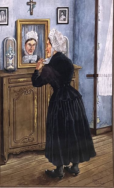 THEZELOUP Jean (1885-1968)
Le départ pour...