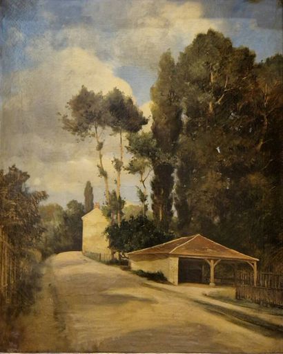 FRENCH SCHOOL late 19th - early 20th century,
Tree-lined...