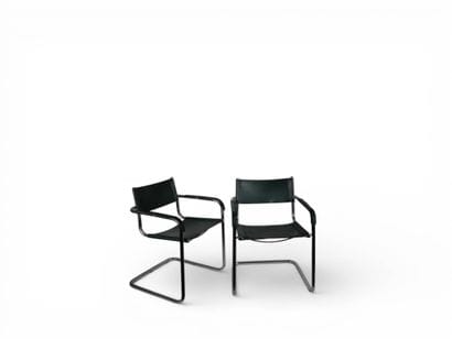 TRAVAIL MODERNE (XX)
Paire de fauteuils,...