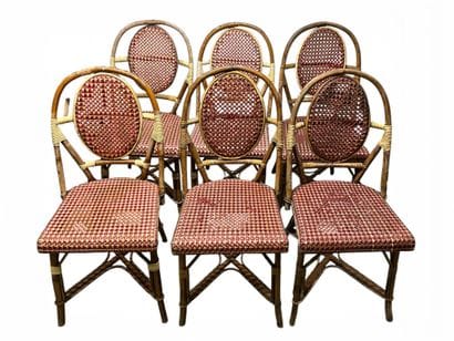 DRUCKER SA - Suite de 6 chaises empilables...