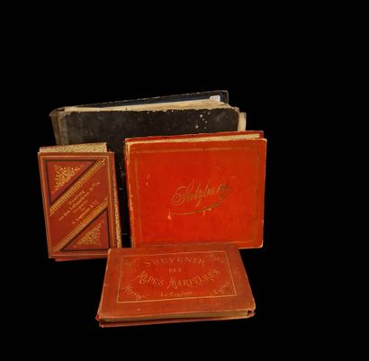 Set of three photographic albums and a booklet...
