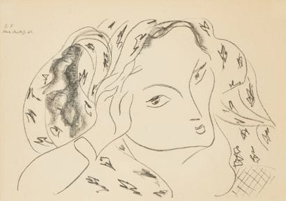 MATISSE Henri, d'après, 
L'orientale, 1943,
lithographie...