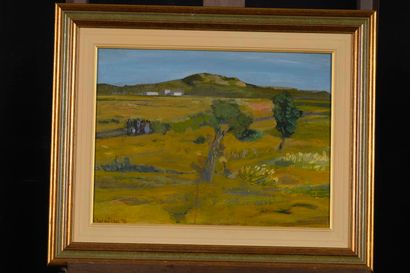 KARANITSOS Georges, né en 1954,
Paysage,
huile...