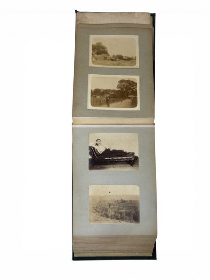 Set of two photographic albums. Circa 1870-1900.
-...