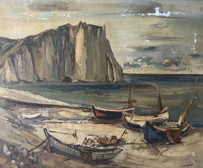 CRAMOYSAN,
Seaside
Oil on canvas (accicent)

Watercolor...