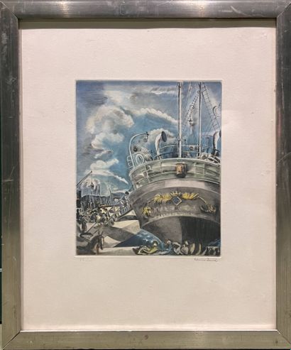 DAVID Hermine (1886-1970)
Le Yacht Mallorca,...