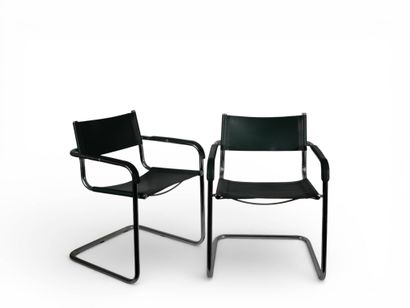 TRAVAIL MODERNE (XX)
Paire de fauteuils,...