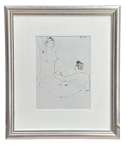 PICASSO Pablo, d'après 
Les amoureux, 18.12.53
Sérigraphie...