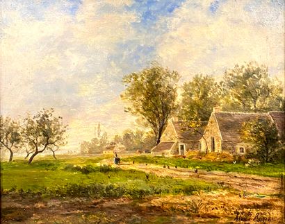 ROZIER Alex (XIX-XX)
Cour de ferme 
Huile...