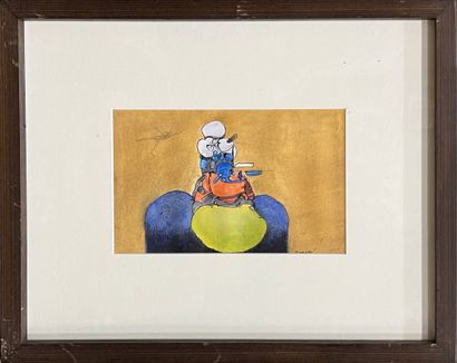 BRACHE Carlos (né en 1944)
Sans titre, 
Encre...