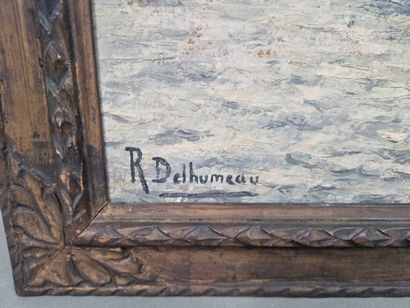 DELHUMEAU René Camille, 1889-1973, 
Barges...