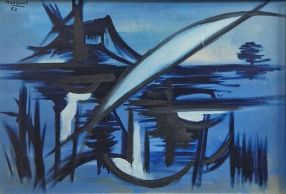 MORDANT Jean, 1920-1979,
Rivage bleu, 1972,
huile...