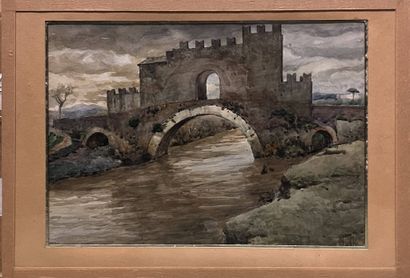 HOLLO (XX)
Roma,
aquarelle, signée en bas...