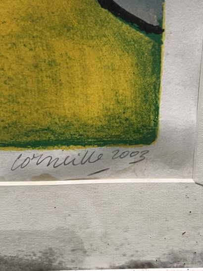CORNEILLE (1922-2010)
Deux oiseaux et un...