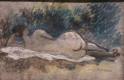 AUDIBERT Louis (1881-1983)
Nu allongé,
crayons...