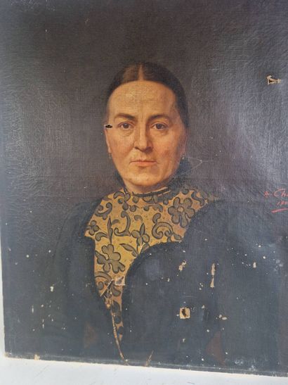 Lot comprenant : 

CHAIX Auguste (1860-1922)
Femme...