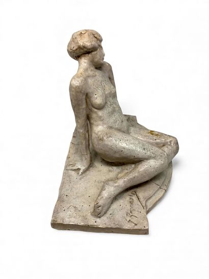 REGNAULT Georges (1898-1979)
Nu féminin assis,
terre...