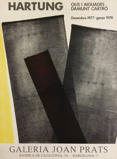 HARTUNG Hans 
Affiche en lithographie, Galerie...