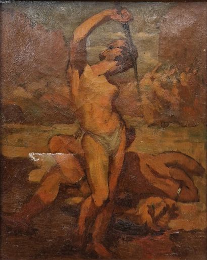 MODERN SCHOOL,
David and Goliath,
oil on...